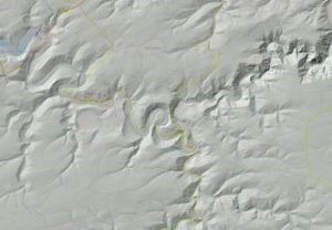 DGM5-Darstellung als Reliefschummerung erzeugt vom Landesamt für Vermessung- und Geobasisinformation Sachsen-Anhalt