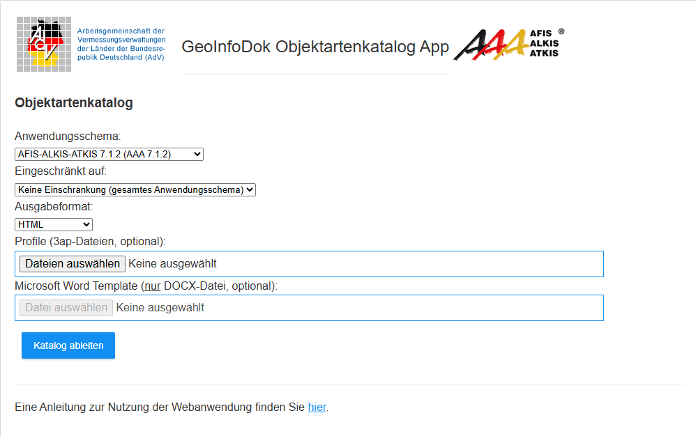 GeoInfoDok Objektartenkatalog App